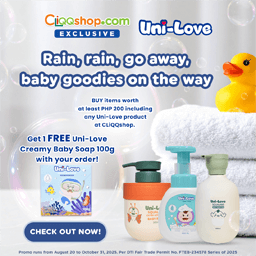 Get a FREE Uni-Love Creamy Baby Soap when you spend at least ?200 at CLiQQshop!